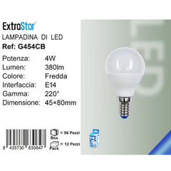 LAMPADINA LED E14 4W 380LM LUCE FREDDA
