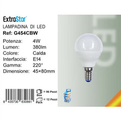 LAMPADINA LED E14 4W 380LM LUCE CALDA