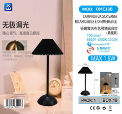 LAMPADA DA SCRIVANIA 1.6W 100LM RICARICABILE E DIMMERABILE QTA/18