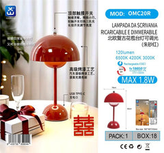 LAMPADA DA SCRIVANIA 1.8W 120LM RICARICABILE E DIMMERABILE QTA/18