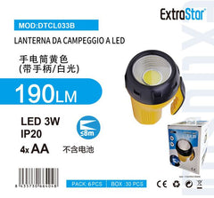 LANTERNA DA CAMPEGGIO A LED 3W 6500K QTA/30