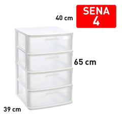 Cassettiera 4 cassetti Sena BIANCO