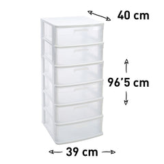 Cassettiera 6 cassetti Sena BIANCO