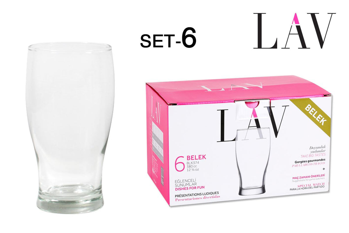 SET 6 BICCHIERI BIRRA 380CC "BELEK"