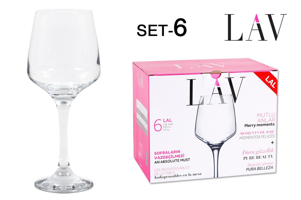 SET 6 BICCHIERI VINO 295CC "LAL"