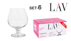 SET 6 390CC TAZZA COGNAC "MISKET"