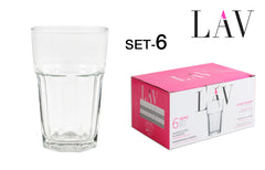 SET 6 BICCHIERE ALTO 300CC "ARAS"