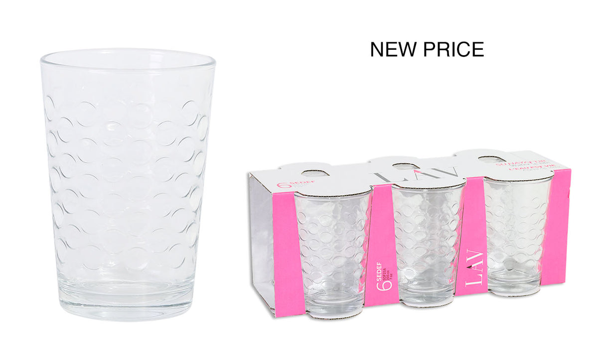 SET 6 BICCHIERI ACQUA 205CC "SEDEF"