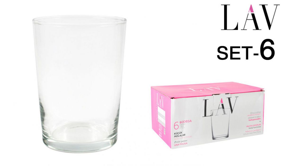 SET 6 VASOS SIDRA 520cc "BODEG (BDG392F)